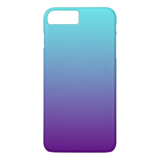 Eenvoudige verloopachtergrond Paars Turquoise Blue Case-Mate iPhone Case