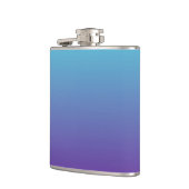 Eenvoudige verloopachtergrond Paars Turquoise Blue Heupfles (Links)