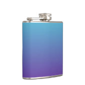 Eenvoudige verloopachtergrond Paars Turquoise Blue Heupfles (Rechts)