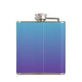 Eenvoudige verloopachtergrond Paars Turquoise Blue Heupfles (Achterkant)