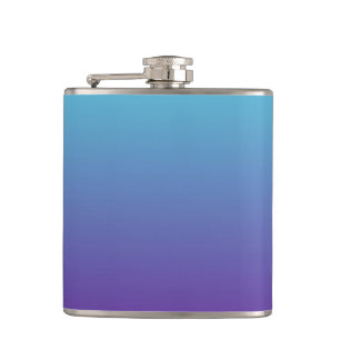 Eenvoudige Verlopende Achtergrond Paars Turquoise  Heupfles