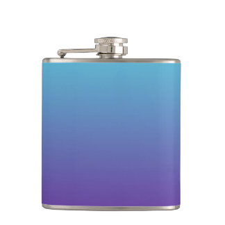 Eenvoudige Verlopende Achtergrond Paars Turquoise Heupfles