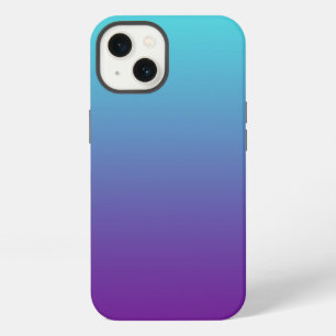 Eenvoudige Verlopende Achtergrond Paars Turquoise iPhone 13 Hoesje