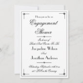 Eenvoudige Verloving Shower Script Names Classic Kaart (Voorkant)