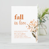 Eenvoudige verlovingsfeest uitnodiging voor een li (Staand voorkant)