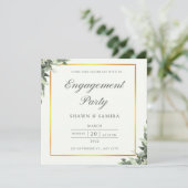 Eenvoudige verlovingskaart uitnodiging (Staand voorkant)