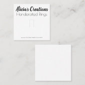 Eenvoudige verpakking voor zwart-wit beeldscherm vierkante visitekaartje (Voorkant / Achterkant)