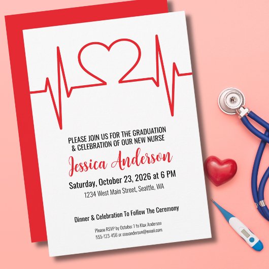 Eenvoudige verpleegkunde Medische School Afstudere Kaart