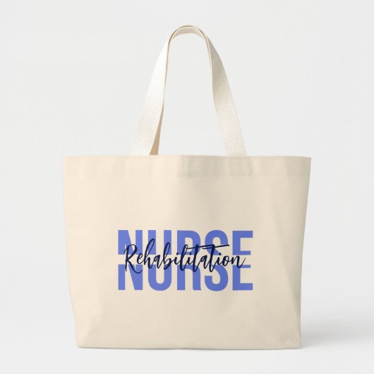Eenvoudige Verpleegster Custom Text Specialty: Afk Grote Tote Bag (Voorkant)
