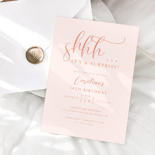 Eenvoudige verrassing verjaardagsfeestje perzik kaart