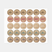 Eenvoudige verschillende kleuren Basic toevoegen J Labels (Vel)