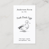 Eenvoudige Verse Boerderij Eend Eieren Verticaal Visitekaartje (Voorkant)