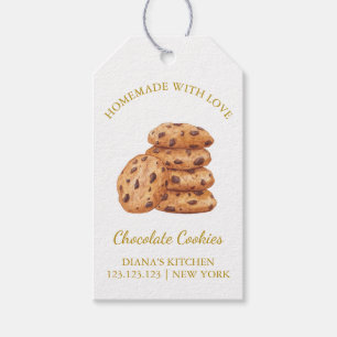 Eenvoudige verse zelfgemaakte koekjes hanglabel cadeaulabel