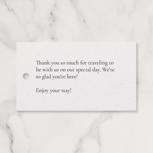 Eenvoudige vertakking Dank u Folie Gift Label (Achterkant (horizontaal))