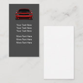 Eenvoudige verticale autothema visitekaartjes (Voorkant / Achterkant)