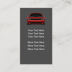 Eenvoudige verticale autothema visitekaartjes