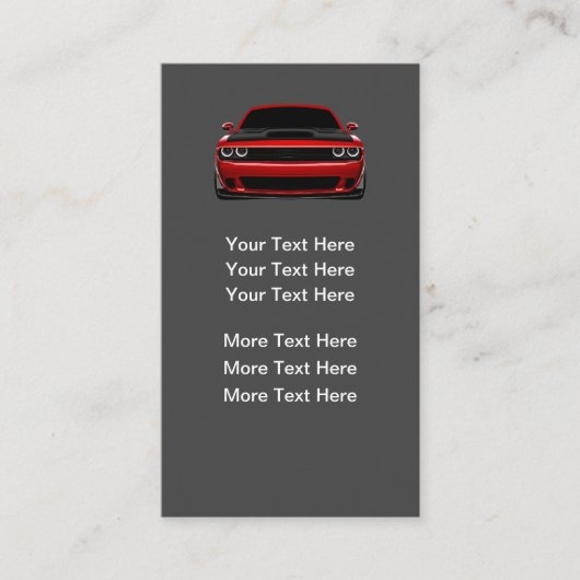 Eenvoudige verticale autothema visitekaartjes (Voorkant)
