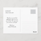 Eenvoudige Verticale bruiloft Dank u Briefkaart El (Achterkant)