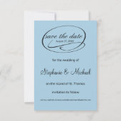 Eenvoudige Verticale Foto Swashes - 3x5 Save the D Date (Achterkant)