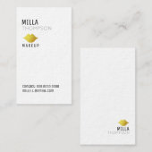 Eenvoudige verticale make-up kunstenaar salon prof visitekaartje (Voorkant / Achterkant)