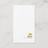 Eenvoudige verticale make-up kunstenaar salon prof visitekaartje (Achterkant)