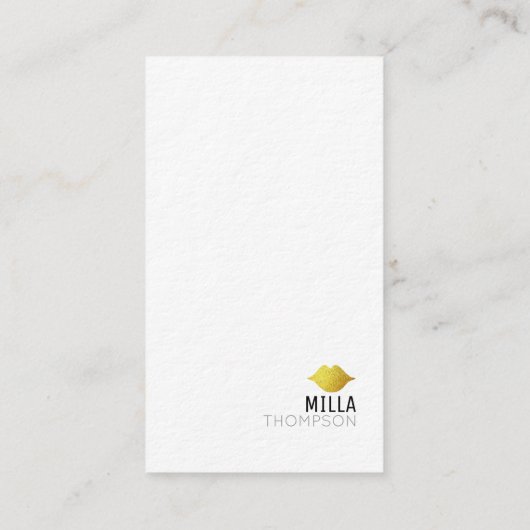 Eenvoudige verticale make-up kunstenaar salon prof visitekaartje (Achterkant)