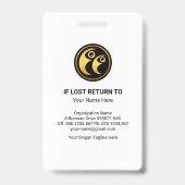 Eenvoudige Verticale Roze Kolom Foto Sjabloon Verp Badge (Achterkant)