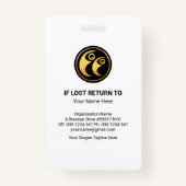 Eenvoudige Verticale Roze Kolom Foto Template Nurs Badge (Achterkant)