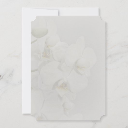 Eenvoudige vervaagde orchidee bruiloft uitnodiging (Achterkant)