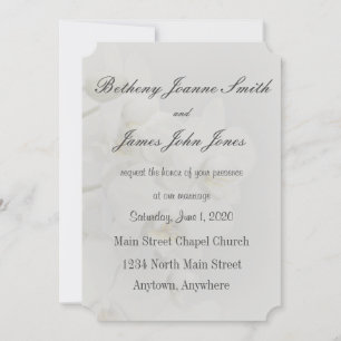 Eenvoudige vervaagde orchidee bruiloft uitnodiging