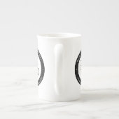 Eenvoudige vervanging van Logo en  tekst Porselein Kop (Achterkant)