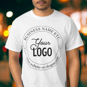 Eenvoudige vervanging van Logo en tekst T-shirt