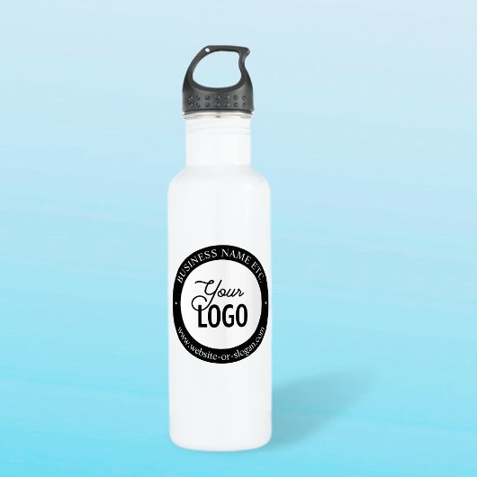 Eenvoudige vervanging van Logo en tekst Waterfles