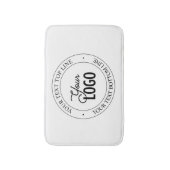 Eenvoudige vervanging van Logo en tekst | wit Badmat (Voorkant Verticaal)