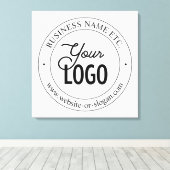 Eenvoudige vervanging van Logo en  tekst | wit Canvas Afdruk (Insitu (Houten vloer))