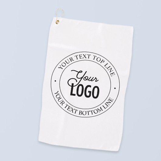 Eenvoudige vervanging van Logo en  tekst | wit Golfhanddoek