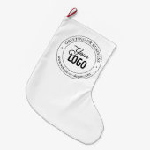 Eenvoudige vervanging van Logo en tekst | wit Grote Kerstsok (Voorkant (Hangend))