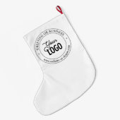 Eenvoudige vervanging van Logo en tekst | wit Grote Kerstsok (Achterkant (Hangend))