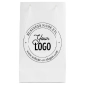 Eenvoudige vervanging van Logo en  tekst | wit Klein Cadeauzakje (Voorkant)