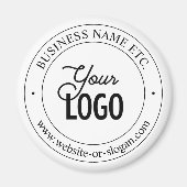 Eenvoudige vervanging van Logo en  tekst | wit Magneet (Voorkant)