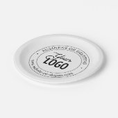 Eenvoudige vervanging van Logo en  tekst | wit Papieren Bordje (Gekanteld)