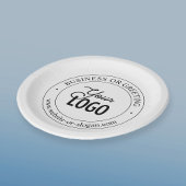 Eenvoudige vervanging van Logo en  tekst | wit Papieren Bordje