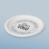 Eenvoudige vervanging van Logo en  tekst | wit Papieren Bordje