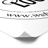 Eenvoudige vervanging van Logo en  tekst | wit Poster (Hoek)