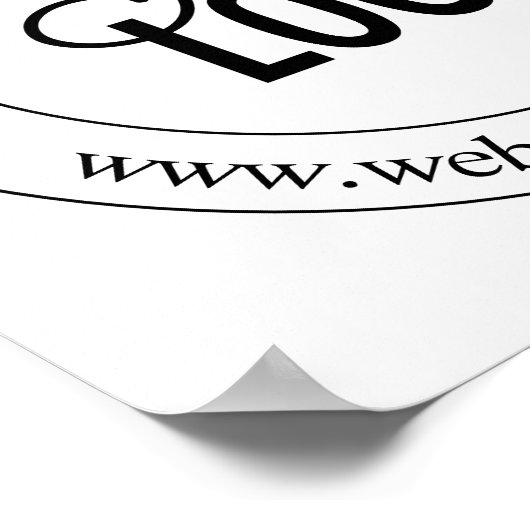 Eenvoudige vervanging van Logo en  tekst | wit Poster (Hoek)