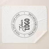 Eenvoudige vervanging van Logo en  tekst | wit Sherpa Deken (Voorkant (horizontaal))