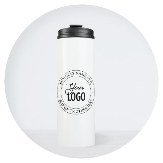 Eenvoudige vervanging van Logo en  tekst | wit Thermosbeker