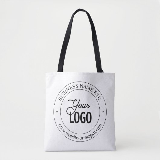 Eenvoudige vervanging van Logo en  tekst | wit Tote Bag (Voorkant)