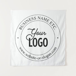 Eenvoudige vervanging van Logo en  tekst | wit Wandkleed