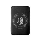 Eenvoudige vervanging van Logo en  tekst | Zwart Badmat (Voorkant Verticaal)